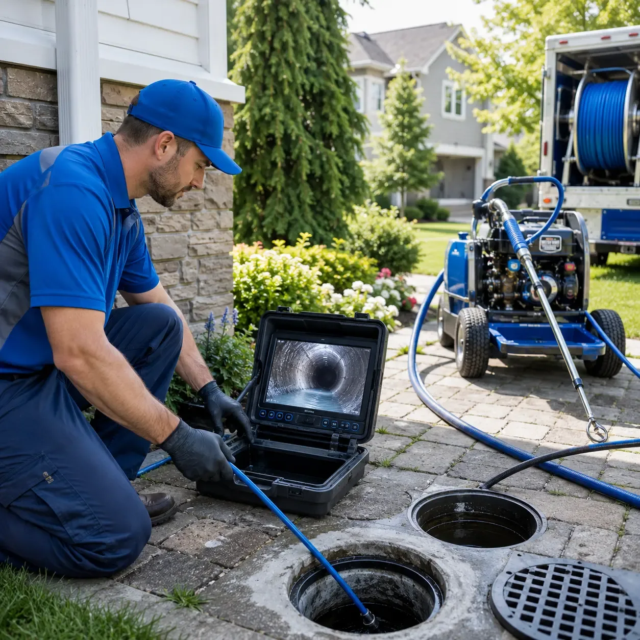 Outdoor drain cleaning professionals serving Prentiss, MS